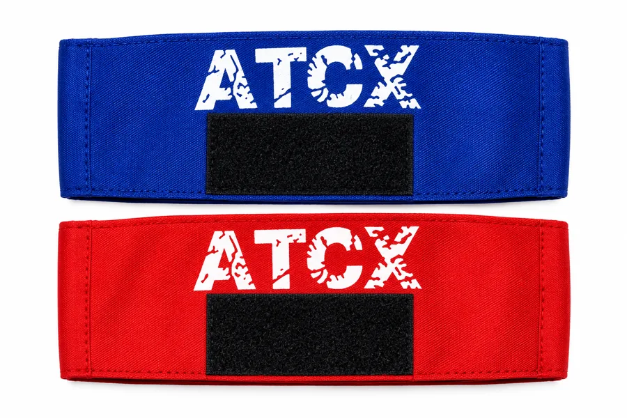 ATCX bandjes, rood en blauw